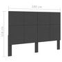 Voir la diapositive 6 : VIDAXL Tete de lit Gris fonce Tissu 180x200 cm