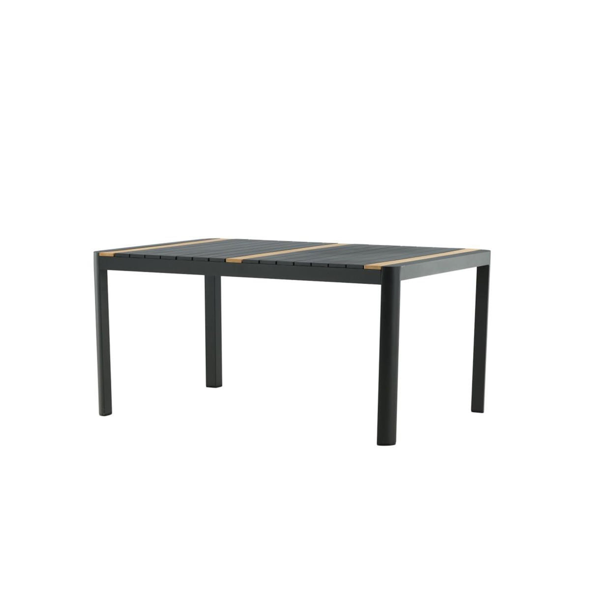 Paris Prix Table de Jardin en Teck  Togo  150cm Noir