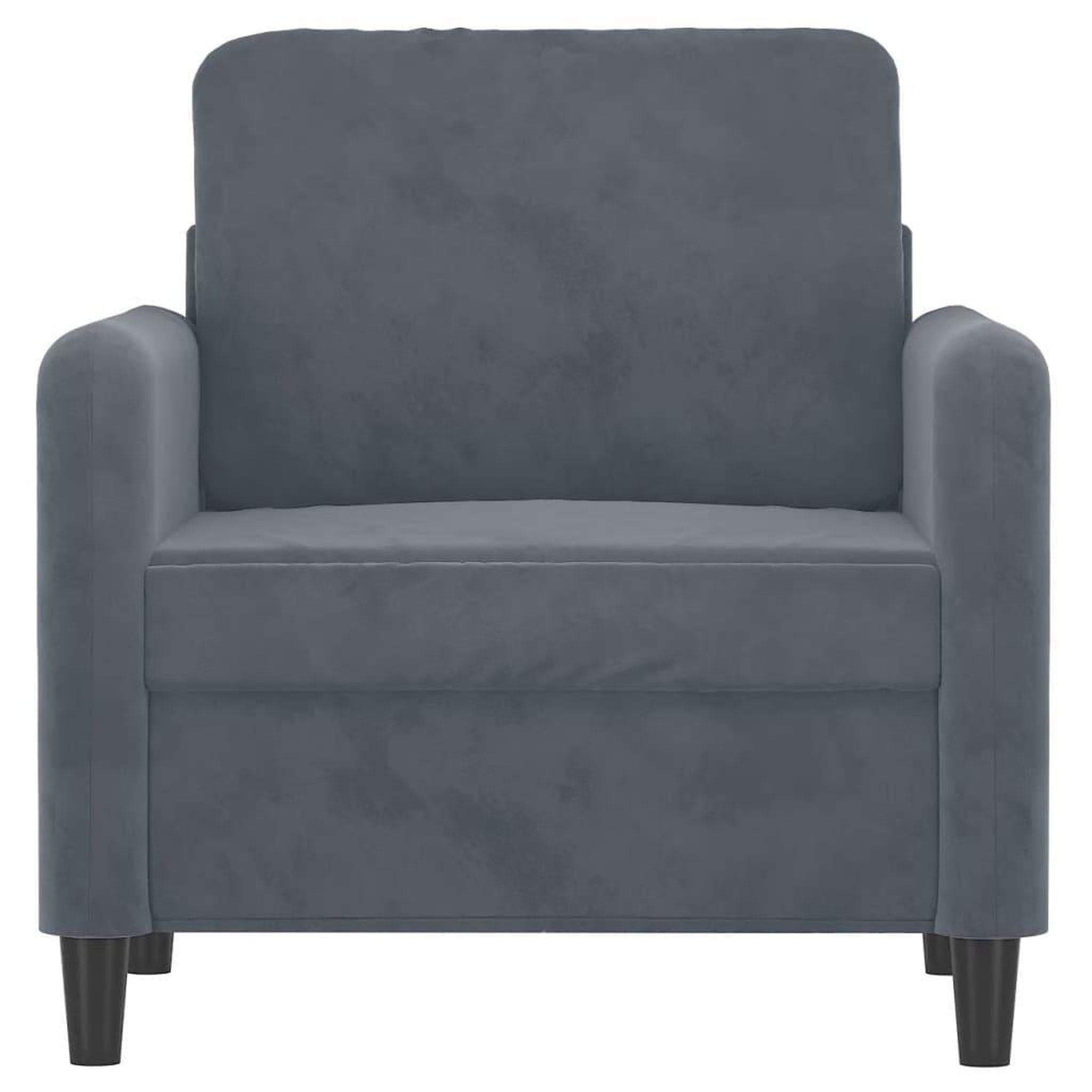 Voir la diapositive 3 : VIDAXL Fauteuil Gris fonce 60 cm Velours