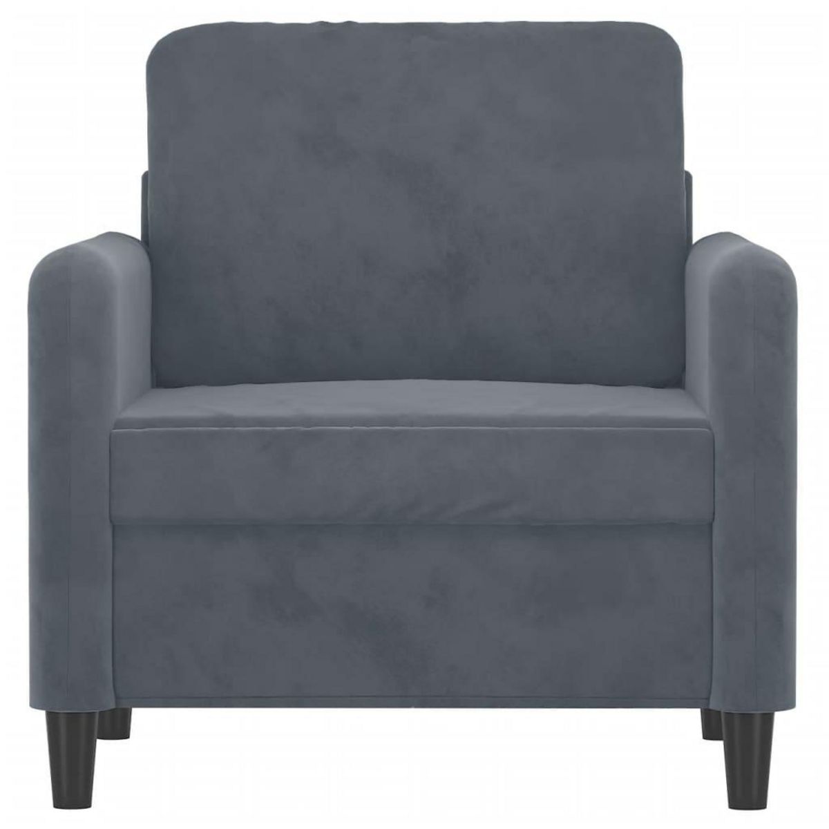 VIDAXL Fauteuil Gris fonce 60 cm Velours