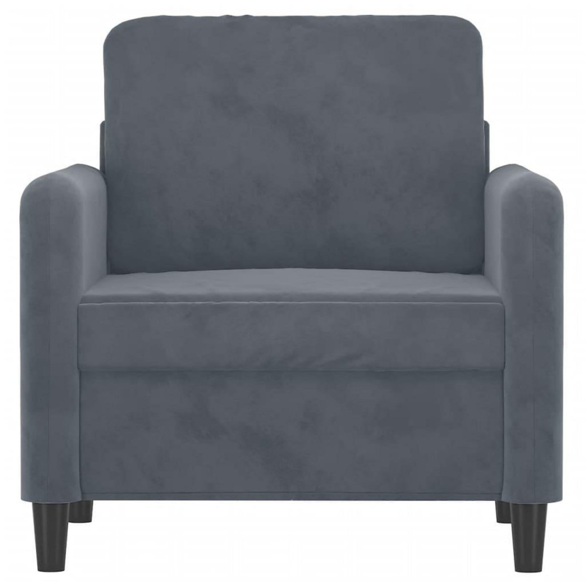 VIDAXL Fauteuil Gris fonce 60 cm Velours