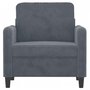 Voir la diapositive 3 : VIDAXL Fauteuil Gris fonce 60 cm Velours