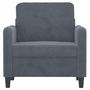 Voir la diapositive 3 : VIDAXL Fauteuil Gris fonce 60 cm Velours
