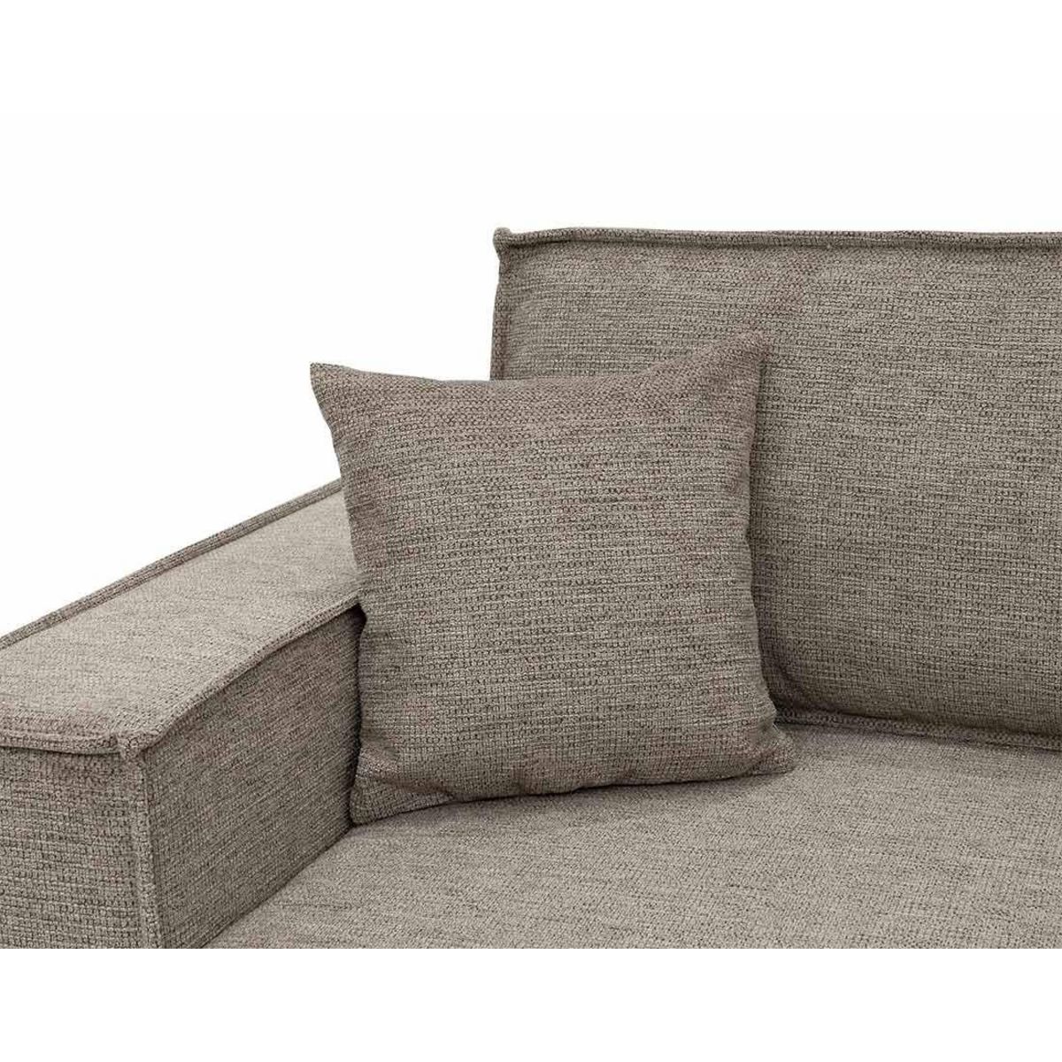 BEST MOBILIER Cezanne - canapé d'angle réversible 5 places convertible avec coffre en tissu texturé