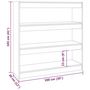 Voir la diapositive 6 : VIDAXL Bibliotheque/Separateur de piece Blanc 100x30x103 cm