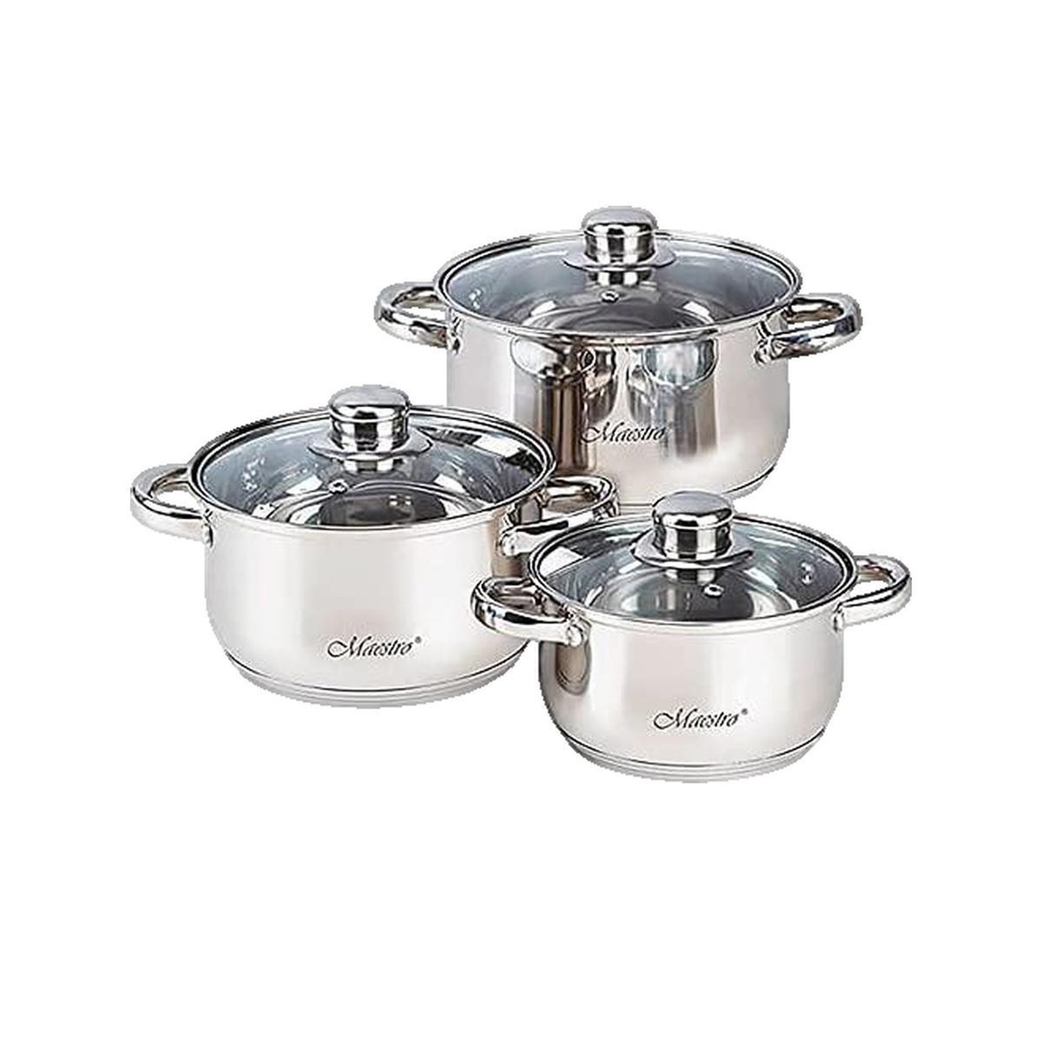 HELLO MAESTRO Batterie de cuisine Maestro MR-2020-6M en acier inoxydable