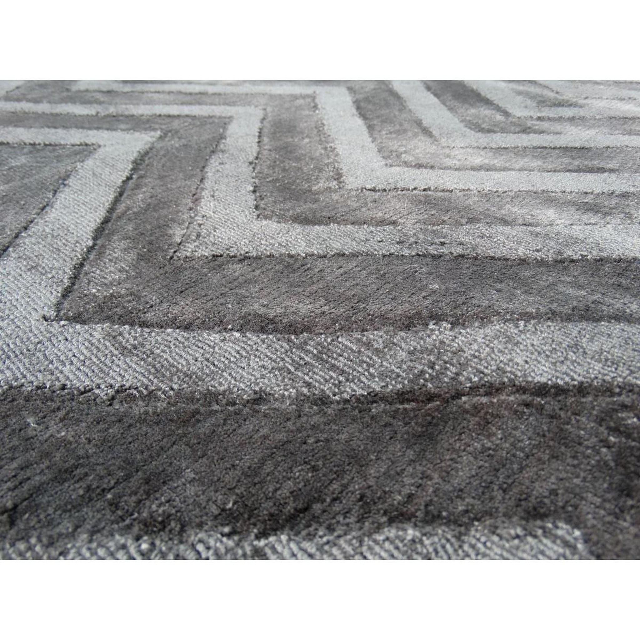 Voir la diapositive 3 : Paris Prix Tapis rayures à poils courts  luxury iv  gris