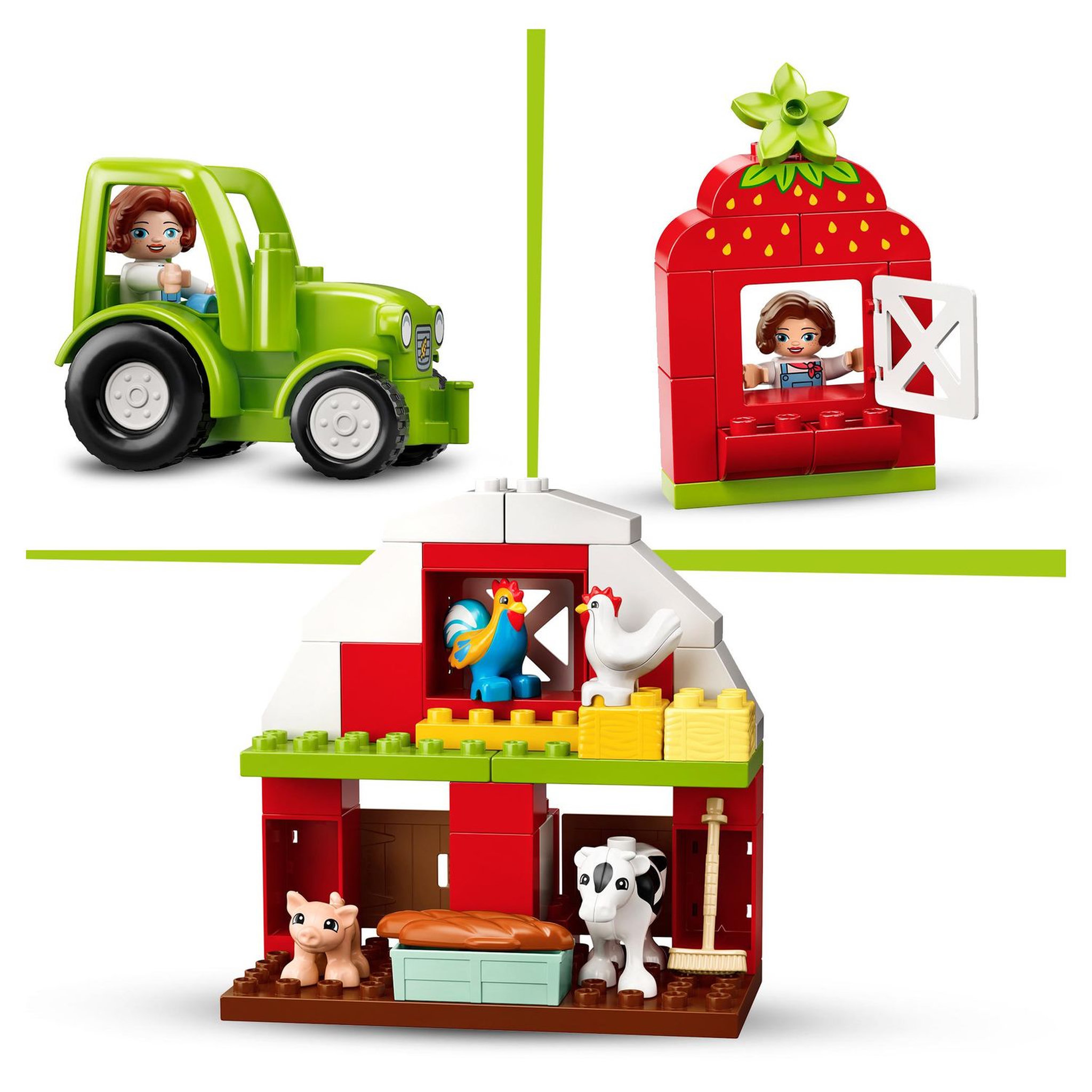 Voir la diapositive 5 : LEGO DUPLO 10952 - Town La Grange, le Tracteur et les Animaux de la Ferme