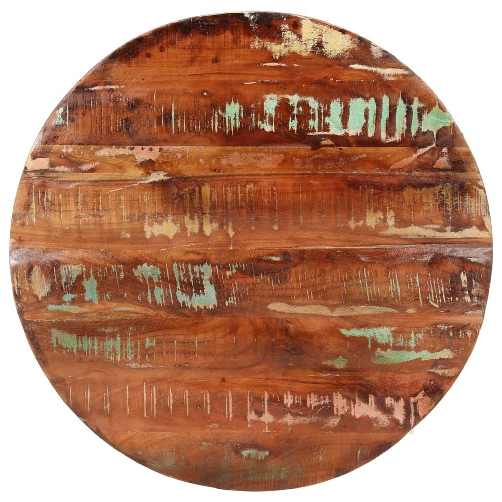 VIDAXL Dessus de table Ø 80x2,5 cm rond bois massif de recuperation