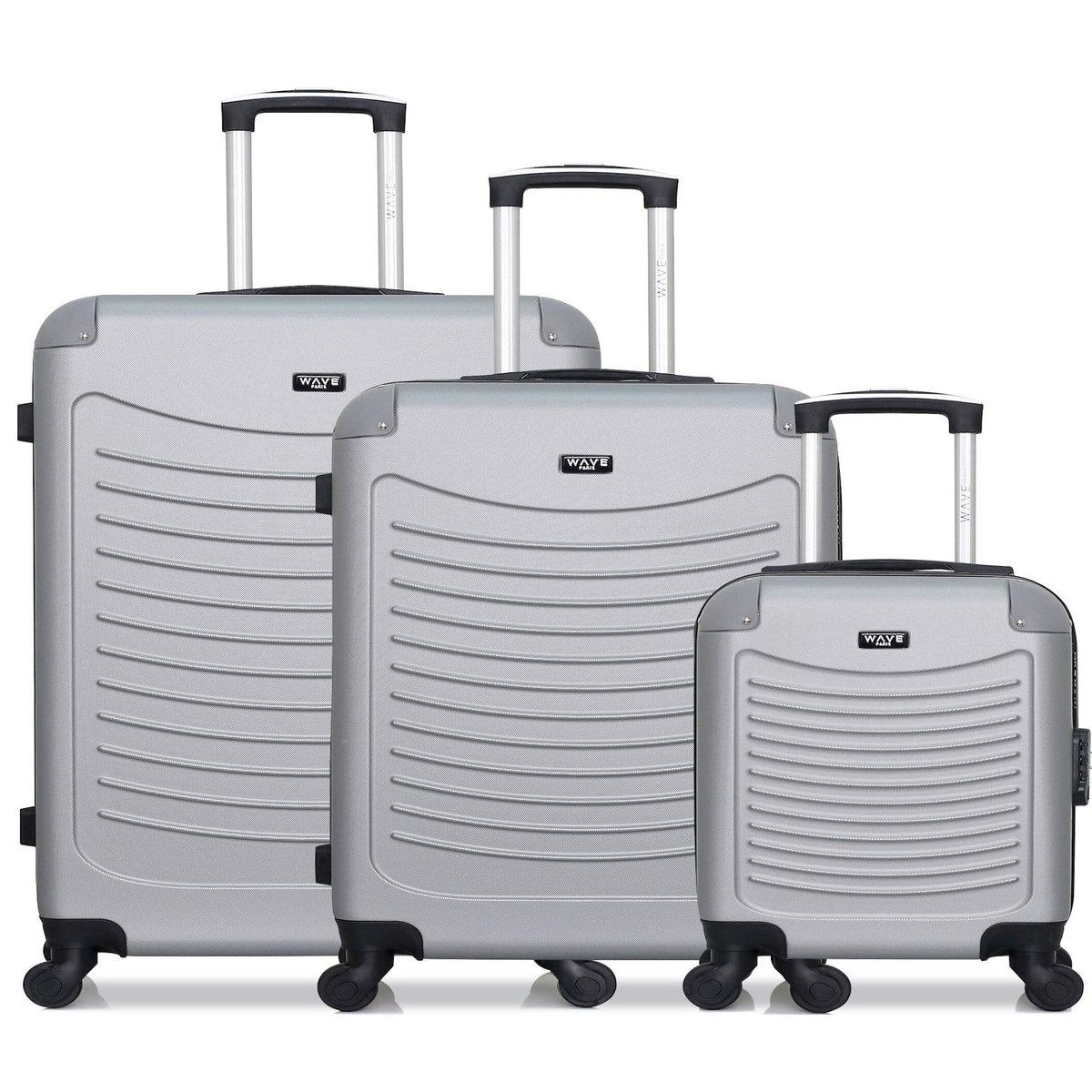 WAVE PARIS WAVE PARIS - Lot de 3 - Valise Grand format, valise weekend et valise cabine XXS CONGO