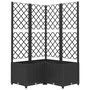 Voir la diapositive 2 : VIDAXL Jardiniere avec treillis Noir 80x80x136 cm PP