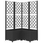 Voir la diapositive 2 : VIDAXL Jardiniere avec treillis Noir 80x80x136 cm PP