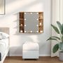 Voir la diapositive 3 : VIDAXL Armoire a miroir avec LED chene artisanal 70x16,5x60 cm