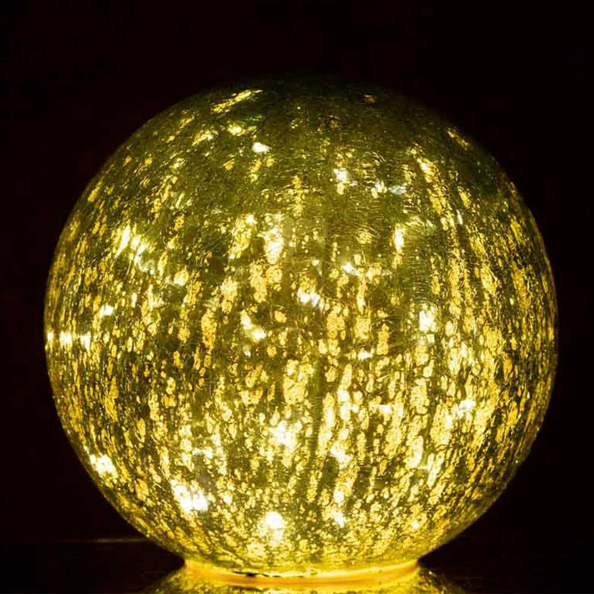 Voir la diapositive 3 : J-LINE Boule en verre led déco  sazo  20cm vert