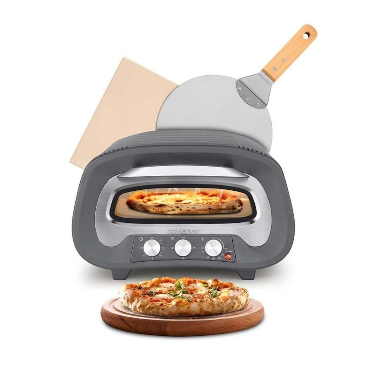 SCHNEIDER Schneider - Pierre De Feu Serie Z Grey - Four à Pizza - Cuisson 3 Min - 2200w