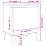 Voir la diapositive 6 : VIDAXL Table de chevet avec pieds en metal blanc 40x30x50 cm