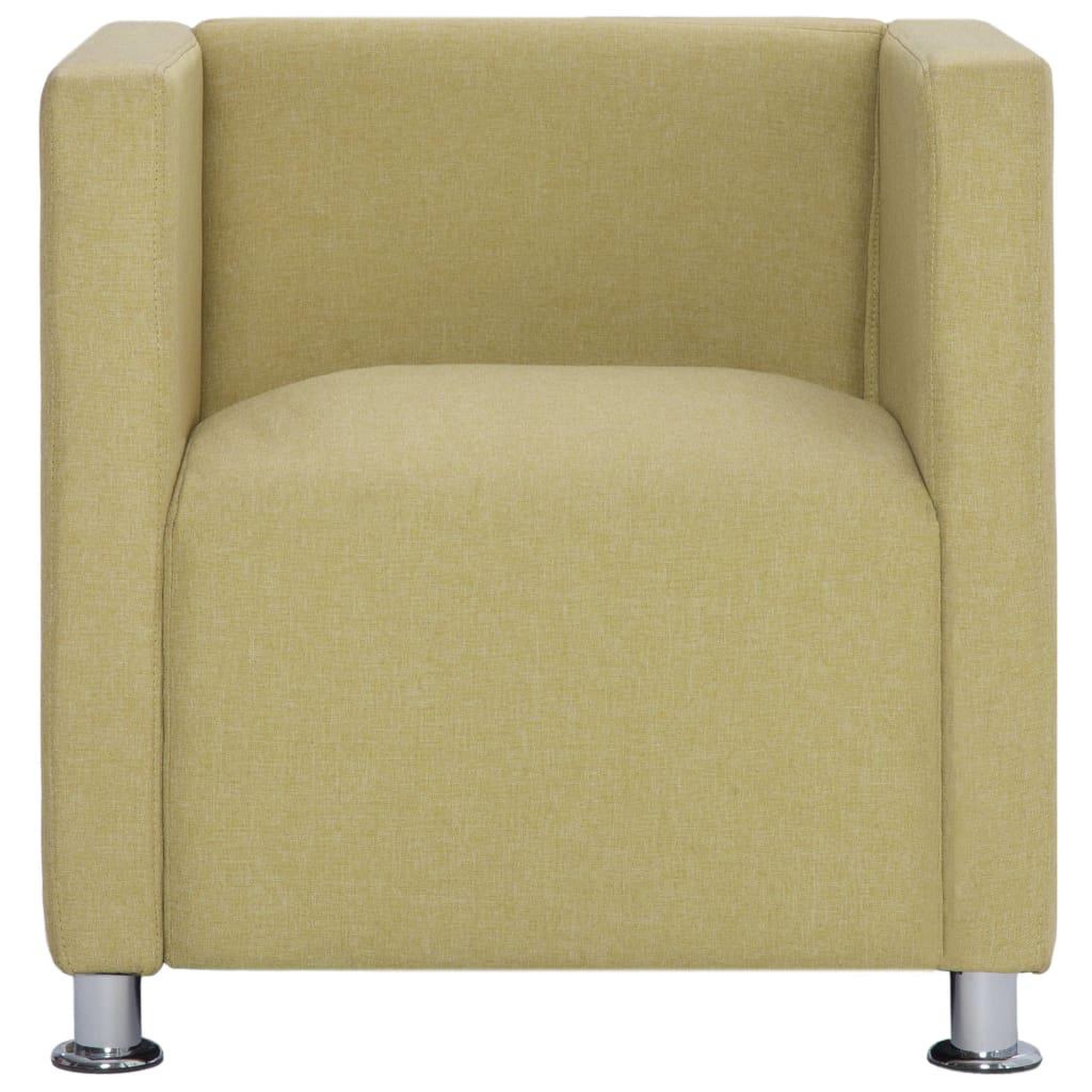 Voir la diapositive 3 : VIDAXL Fauteuil cube Vert Tissu
