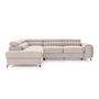 Voir la diapositive 6 : BEST MOBILIER Talisay - canapé d'angle gauche - 5 places - convertible avec coffre - en velours