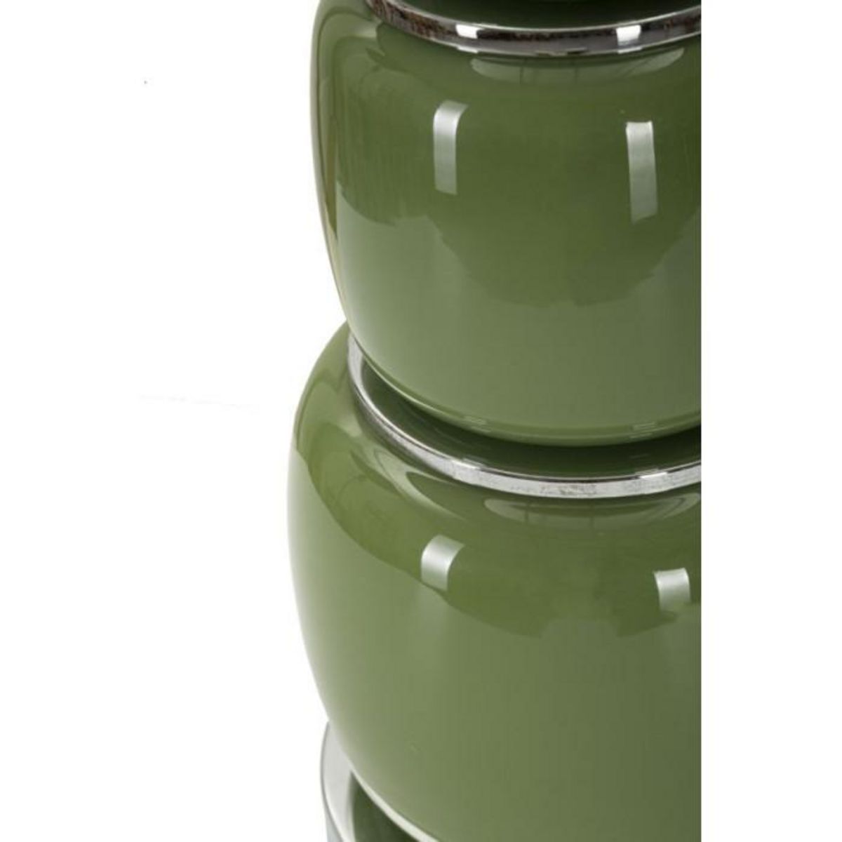 Paris Prix Lampe à Poser en Verre  Eva Three  57cm Vert & Noir