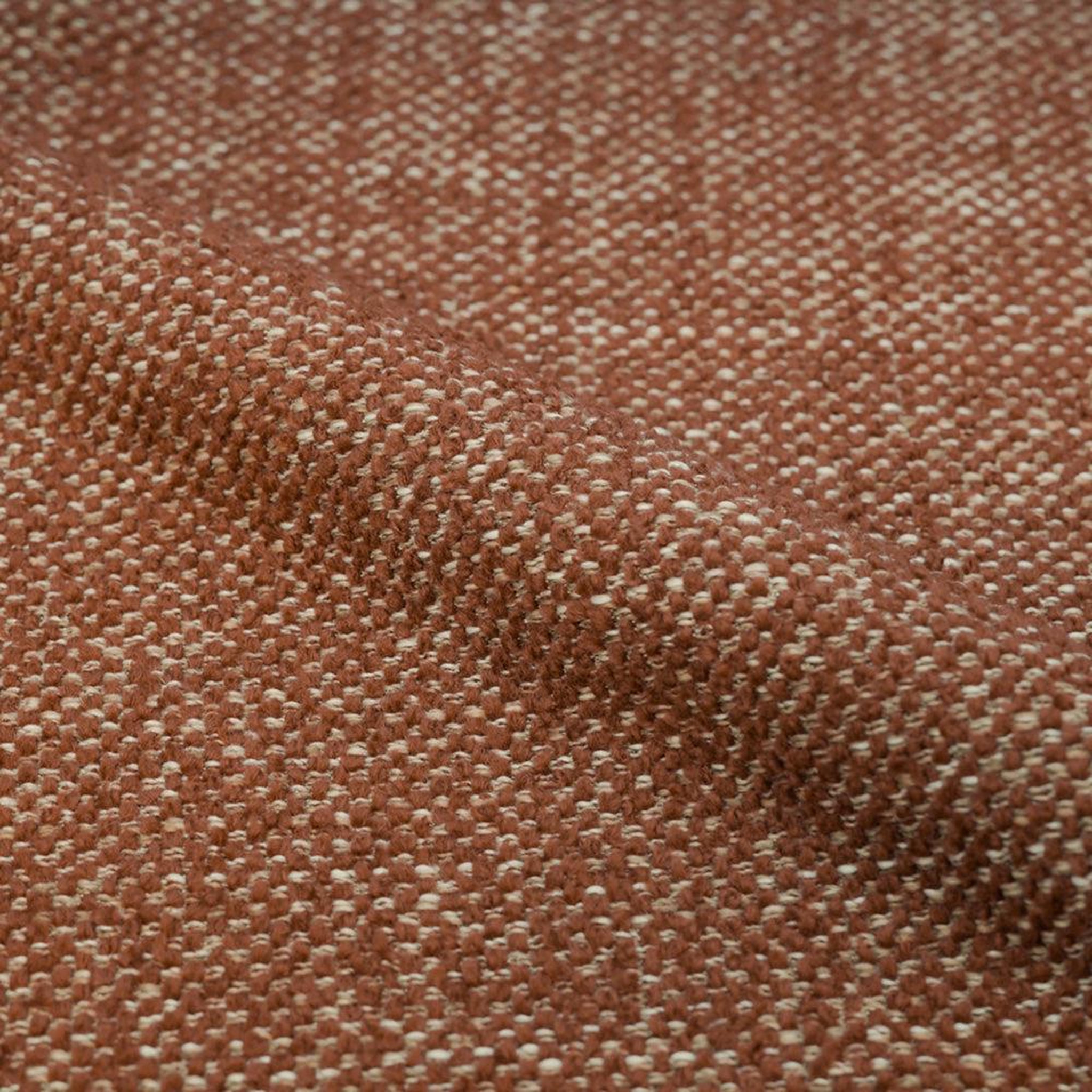 Voir la diapositive 3 : MAISON PAVANE Lot de 2 chaises en tissu texturé brun canelle, pieds en métal-Aura
