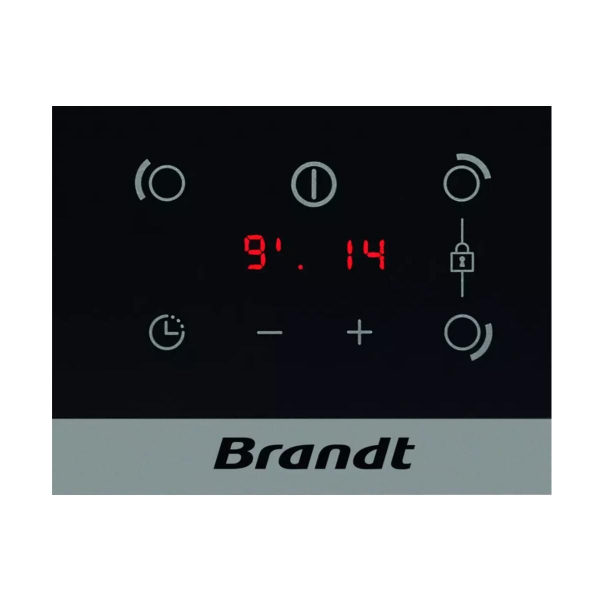 BRANDT Table de cuisson victrocéramique 60cm 4 feux 5900w noir - BPI5361B