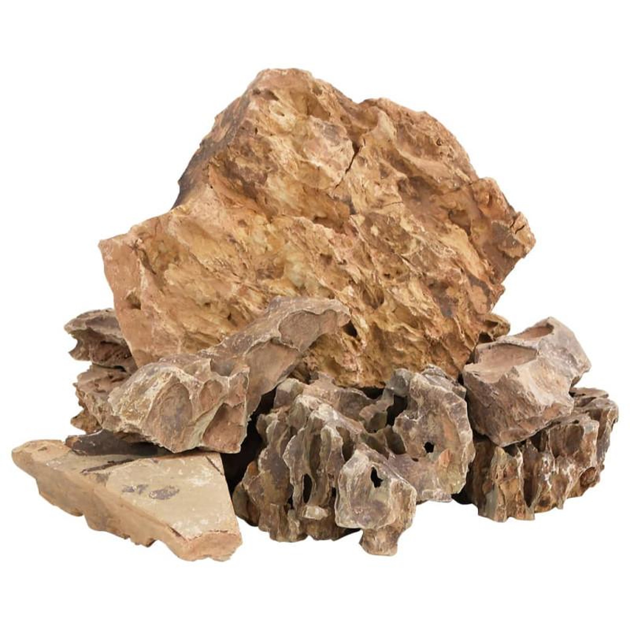 Voir la diapositive 3 : VIDAXL Pierres du dragon 25 kg marron 5 30 cm