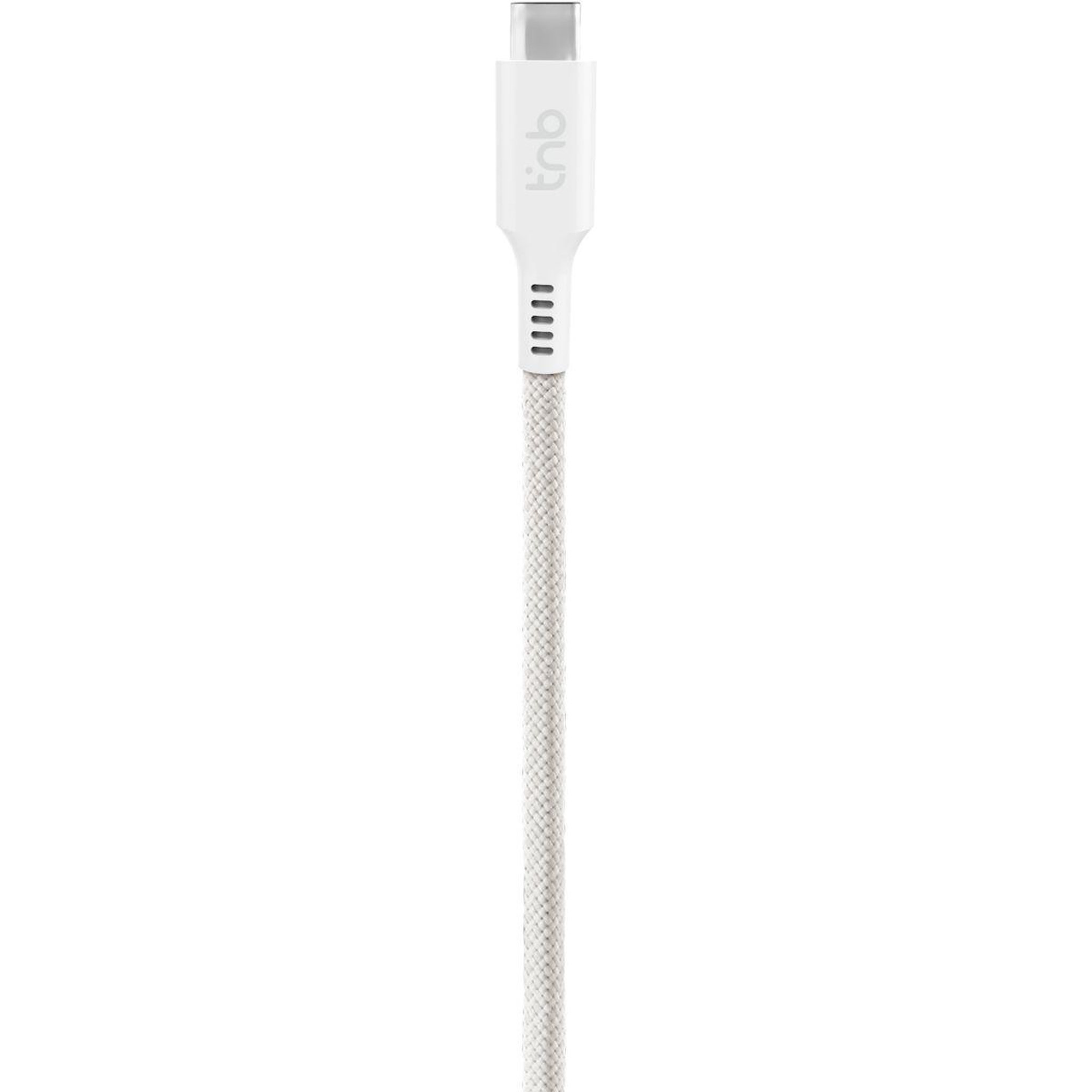 Voir la diapositive 2 : TNB Câble de charge usb-c/usb-c 1.5m gaine aimantée blanc