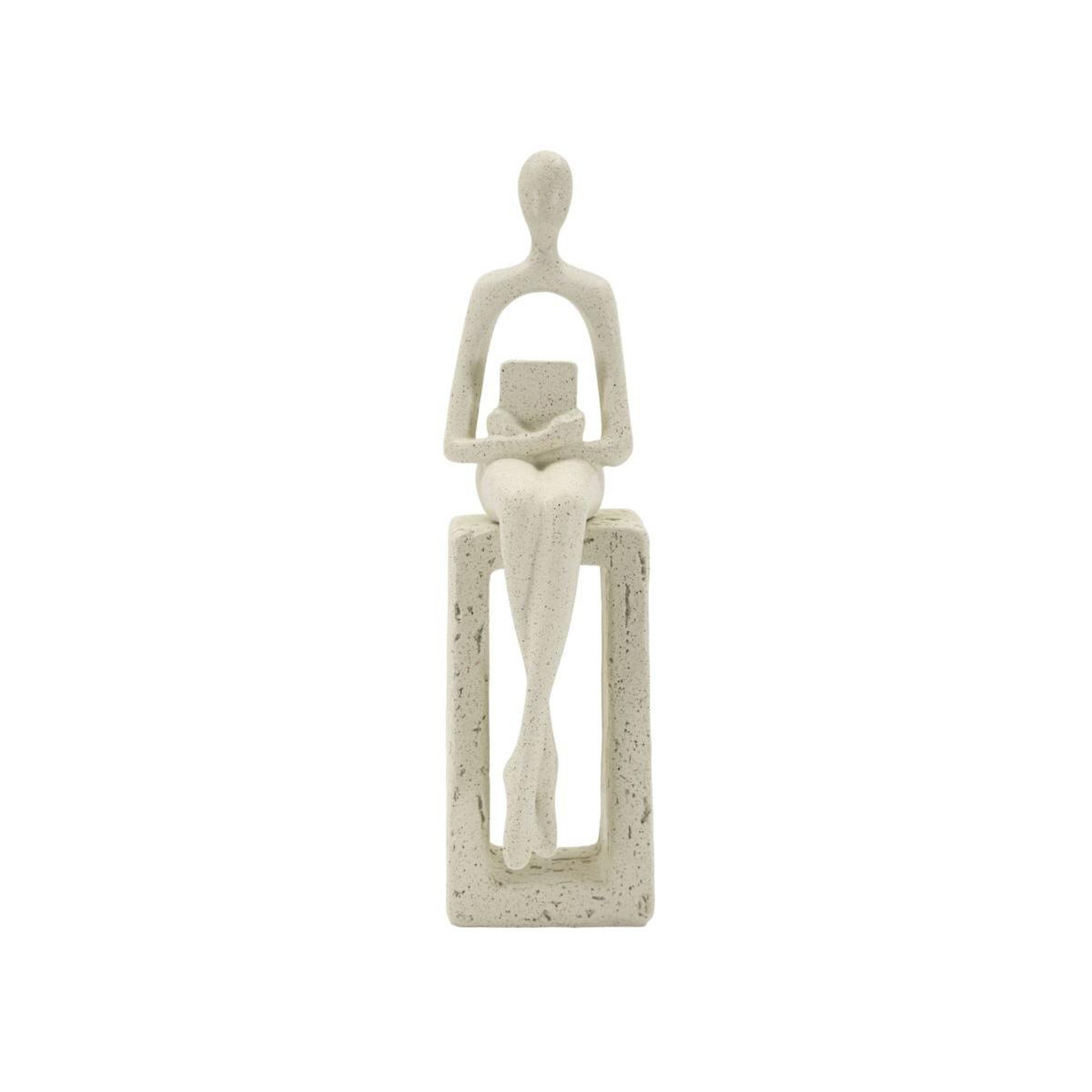 Voir la diapositive 2 : Paris Prix Statuette déco seule  stons  24cm crème