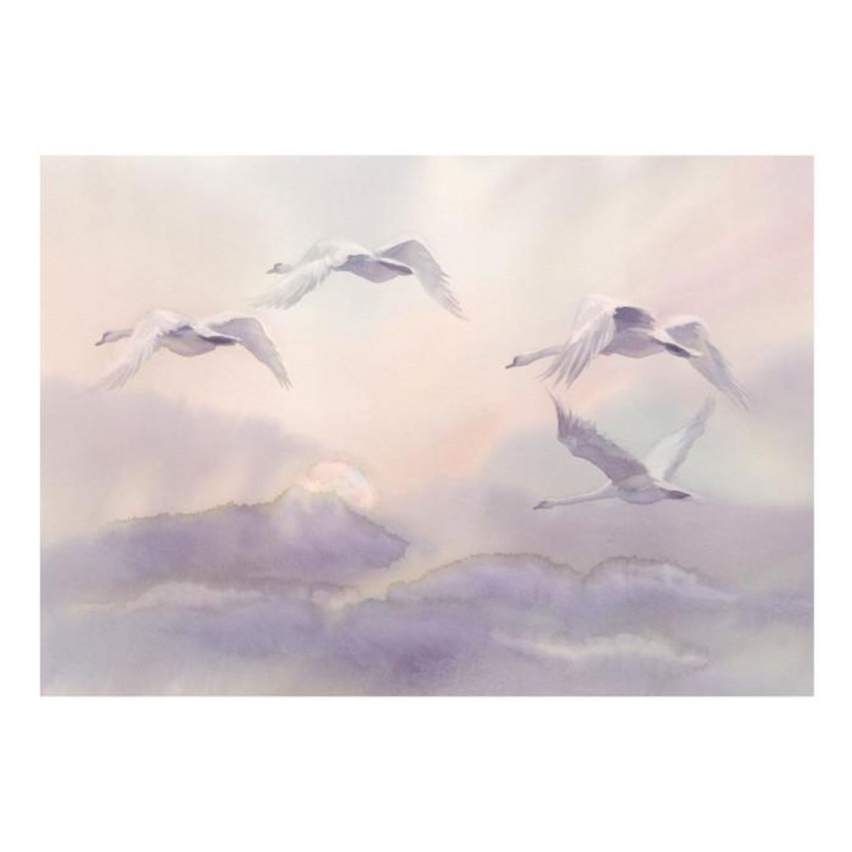 Paris Prix Papier Peint  Flying Swans