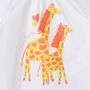 Voir la diapositive 2 : INEXTENSO Ensemble t-shirt manches courtes girafe + short gaze de coton + bandeau bébé fille