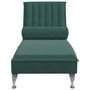 Voir la diapositive 4 : VIDAXL Chaise longue de massage avec traversin vert fonce velours