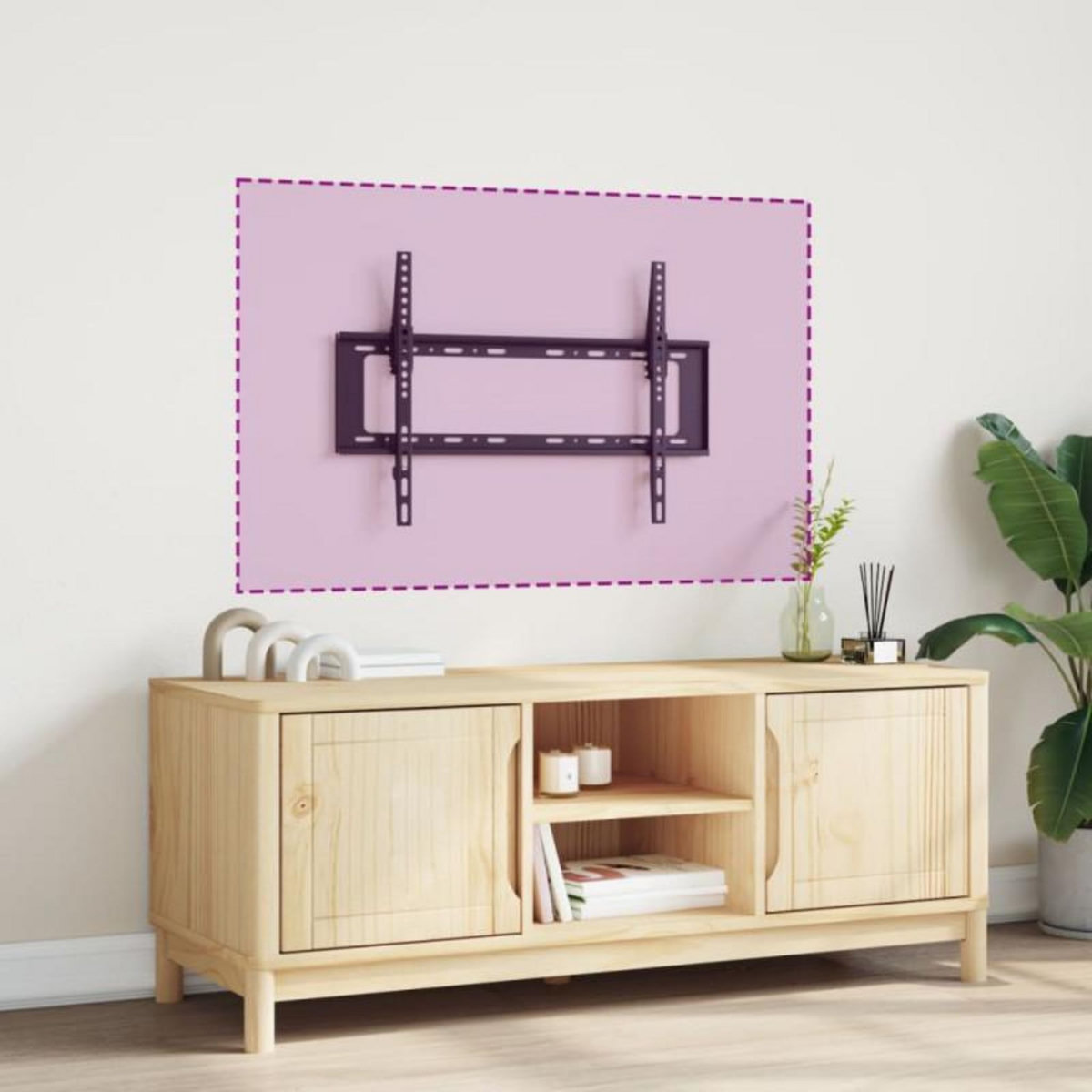 VIDAXL Support TV mural pour écran 26 63 pouces Max VESA 600x400 mm