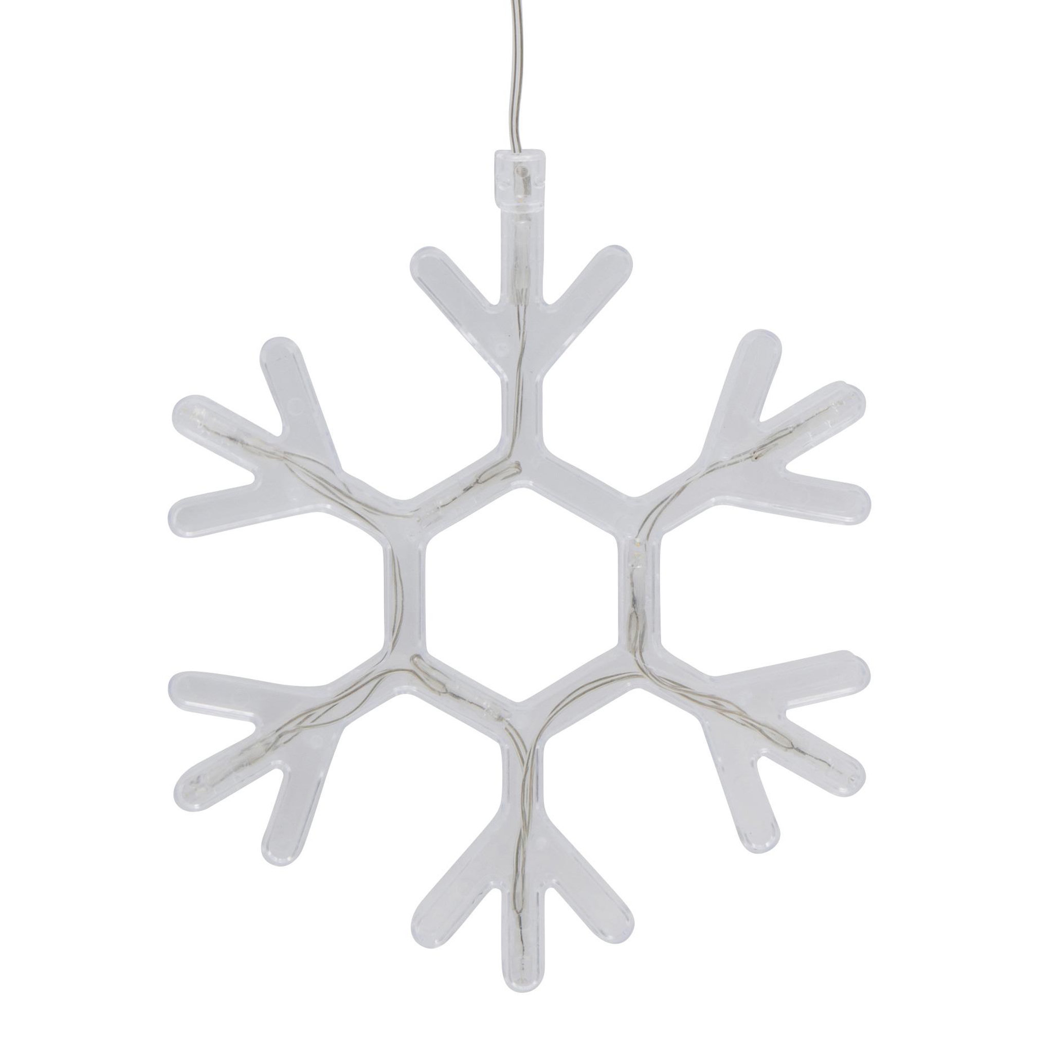 Voir la diapositive 2 : WERKAPRO Flocon lumineux à pile 10 led  19x19x1cm