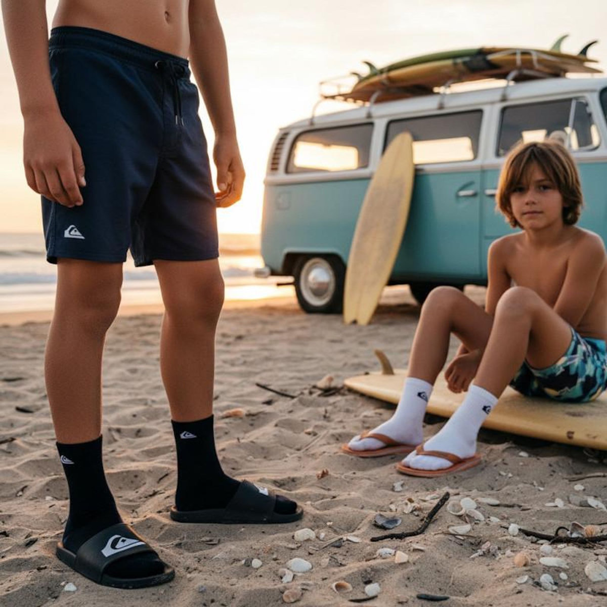 QUIKSILVER Quiksilver Pack de Chaussettes Enfant QUARTER – Lot 6 Paires Sport