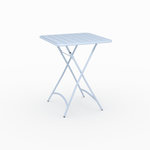 Rendez vous déco Table de jardin pliante en metal bleu pastel 2 personnes-Yumi