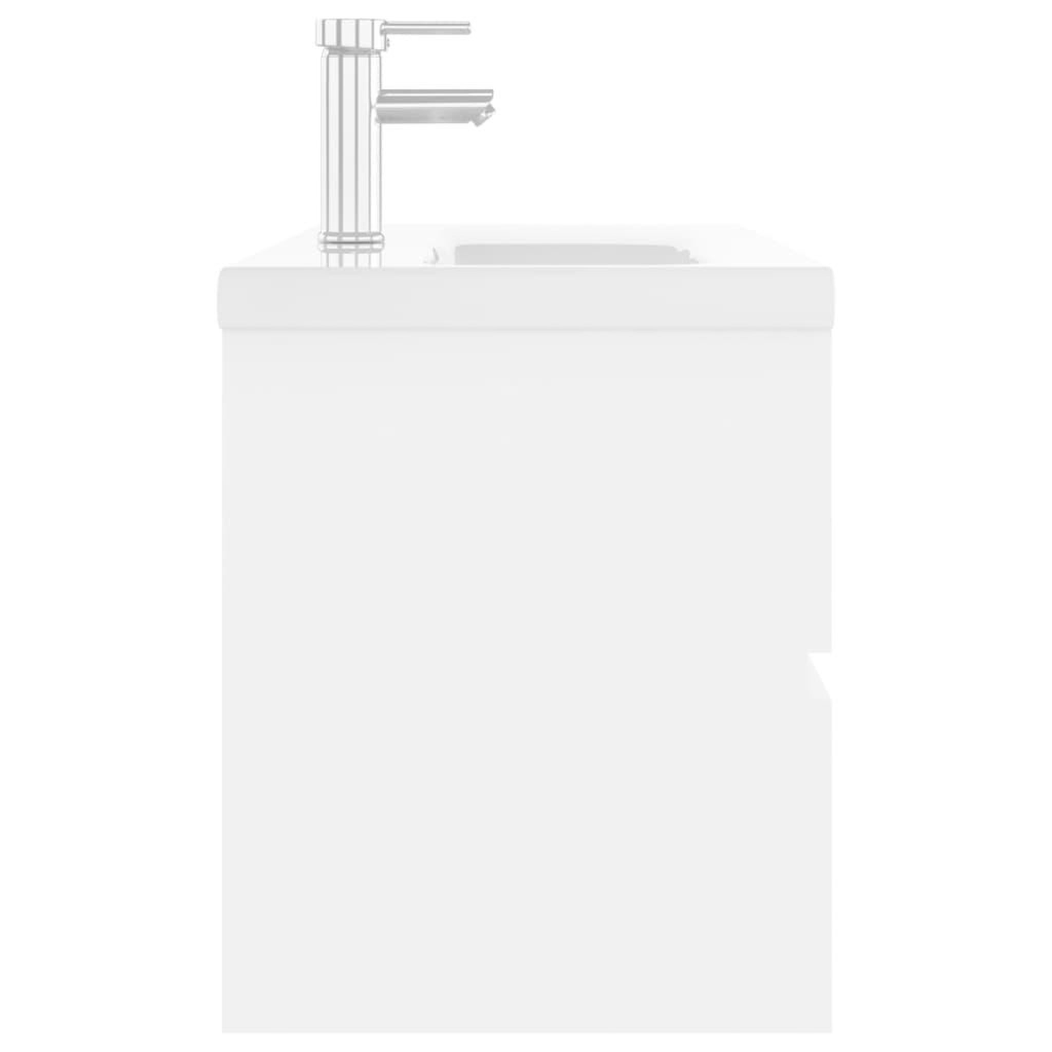 Voir la diapositive 5 : VIDAXL Armoire d'evier avec lavabo integre blanc bois d'ingenierie