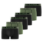 SERGE BLANCO Lot de 6 boxers homme en coton Casual. Coloris disponibles : Vert