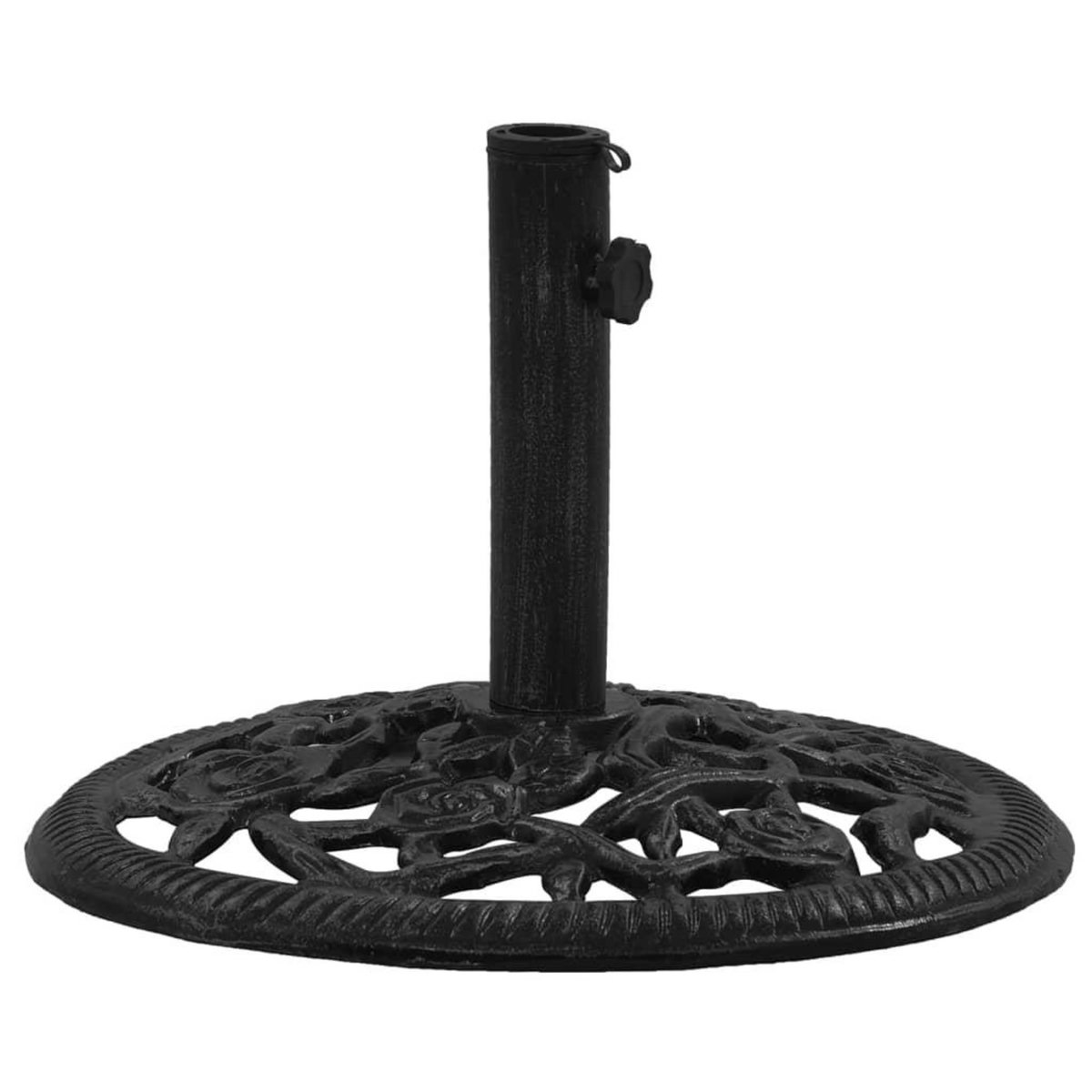 VIDAXL Socle de parasol Noir 48x48x33 cm Fonte