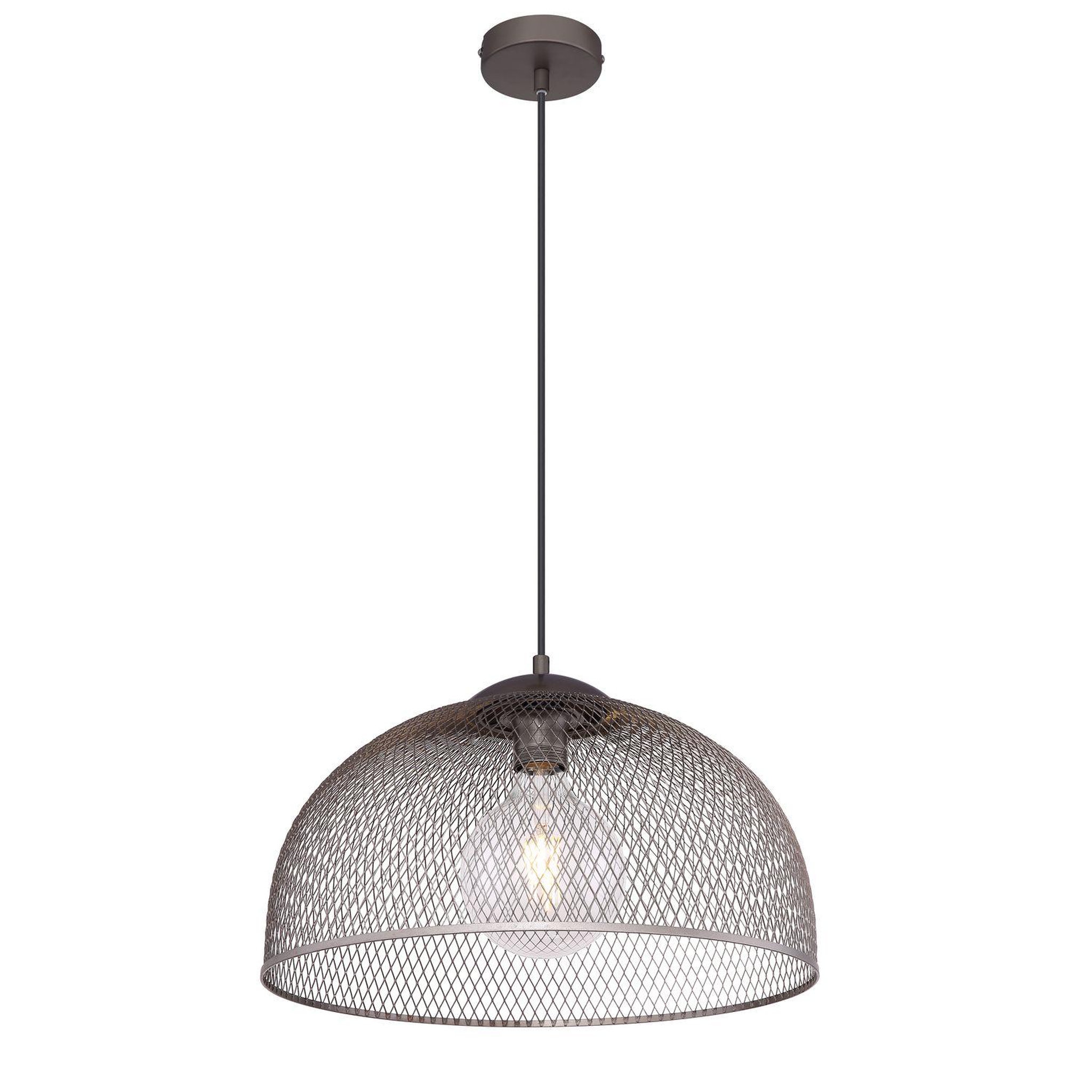 GLOBO Suspension design vintage moniga - h. 150 cm - gris chromé