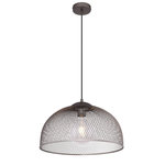 GLOBO Suspension design vintage Moniga - H. 150 cm - Gris chromé