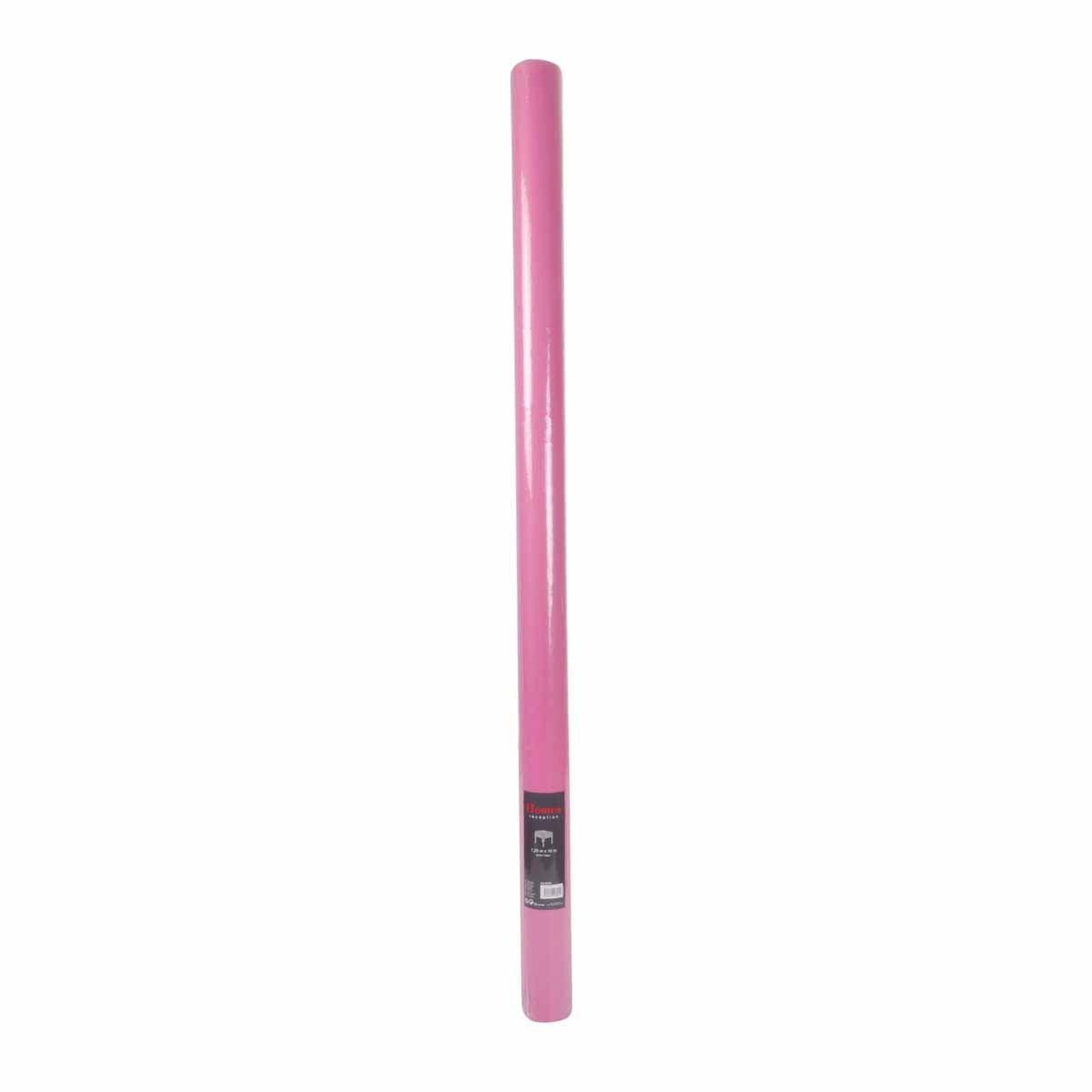 Voir la diapositive 2 : HOMEA Nappe plastique  intissé  1,20x10m rose