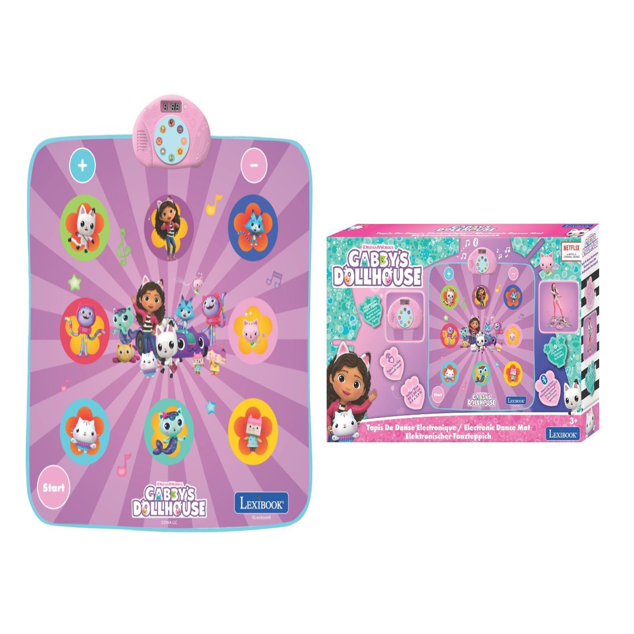 Voir la diapositive 5 : Lexibook Tapis de danse électronique Bluetooth et lumineux Gabby et la maison magique