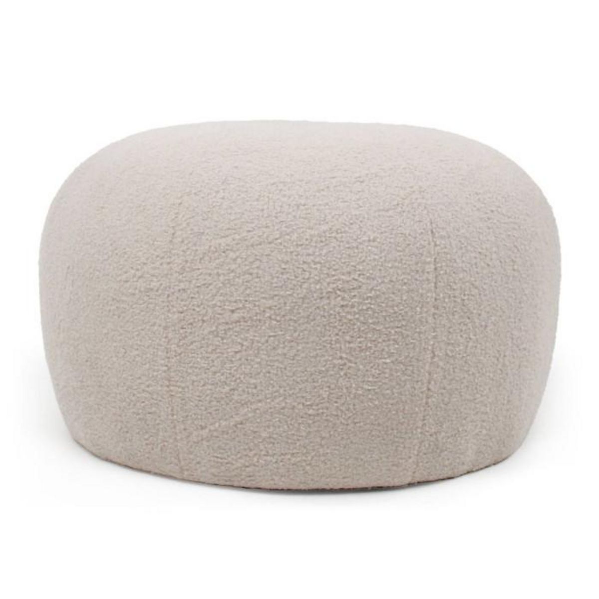 Paris Prix Pouf Rond Bouclette  Pilou  55cm Beige