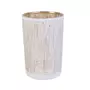 The Home Deco Factory Vase Art Décoration en verre Tauri - H. 20 cm - Blanc et or