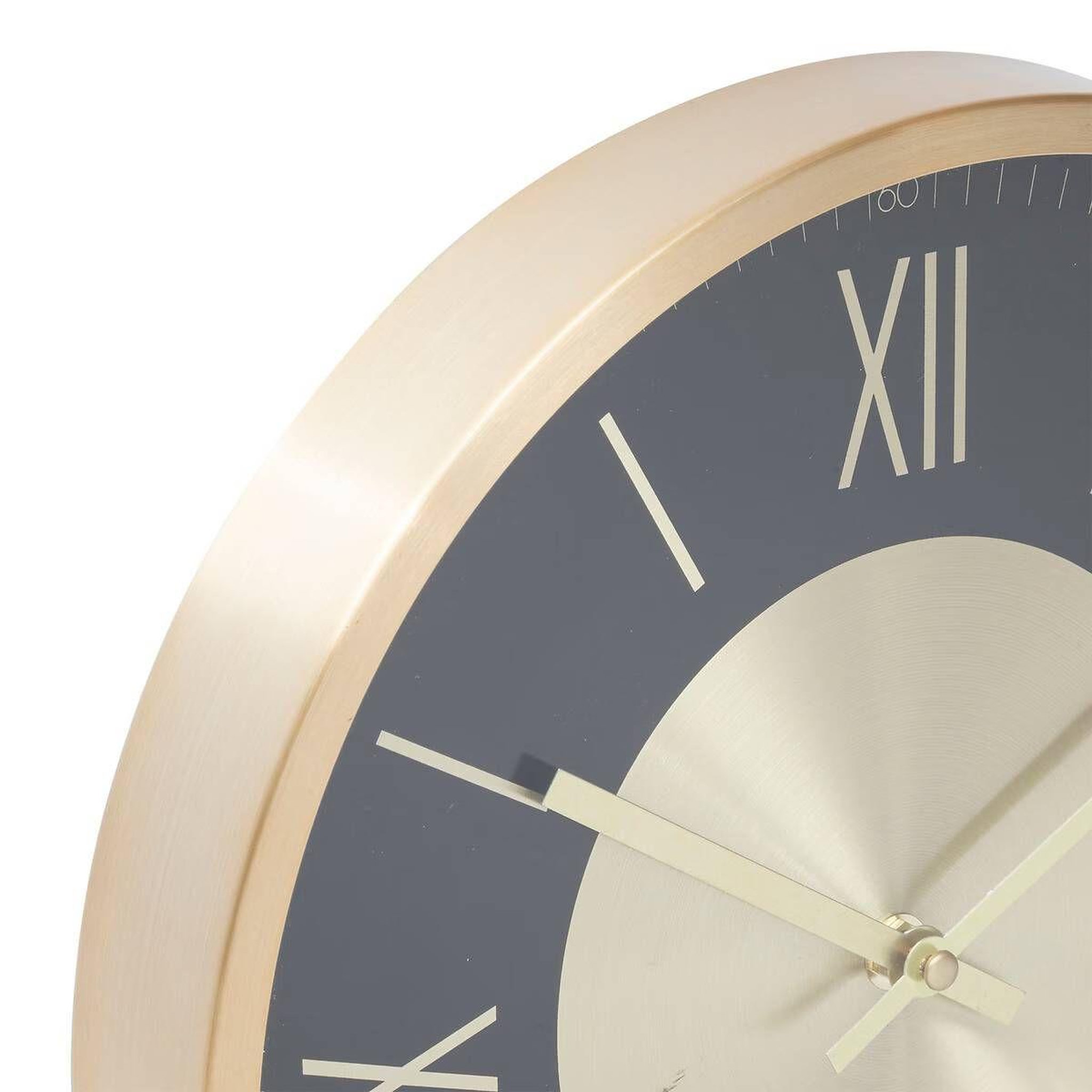Voir la diapositive 2 : ATMOSPHERA Horloge en métal  ariana  30cm noir & or