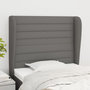 Voir la diapositive 1 : VIDAXL Tete de lit avec oreilles Gris fonce 103x23x118/128 cm Tissu