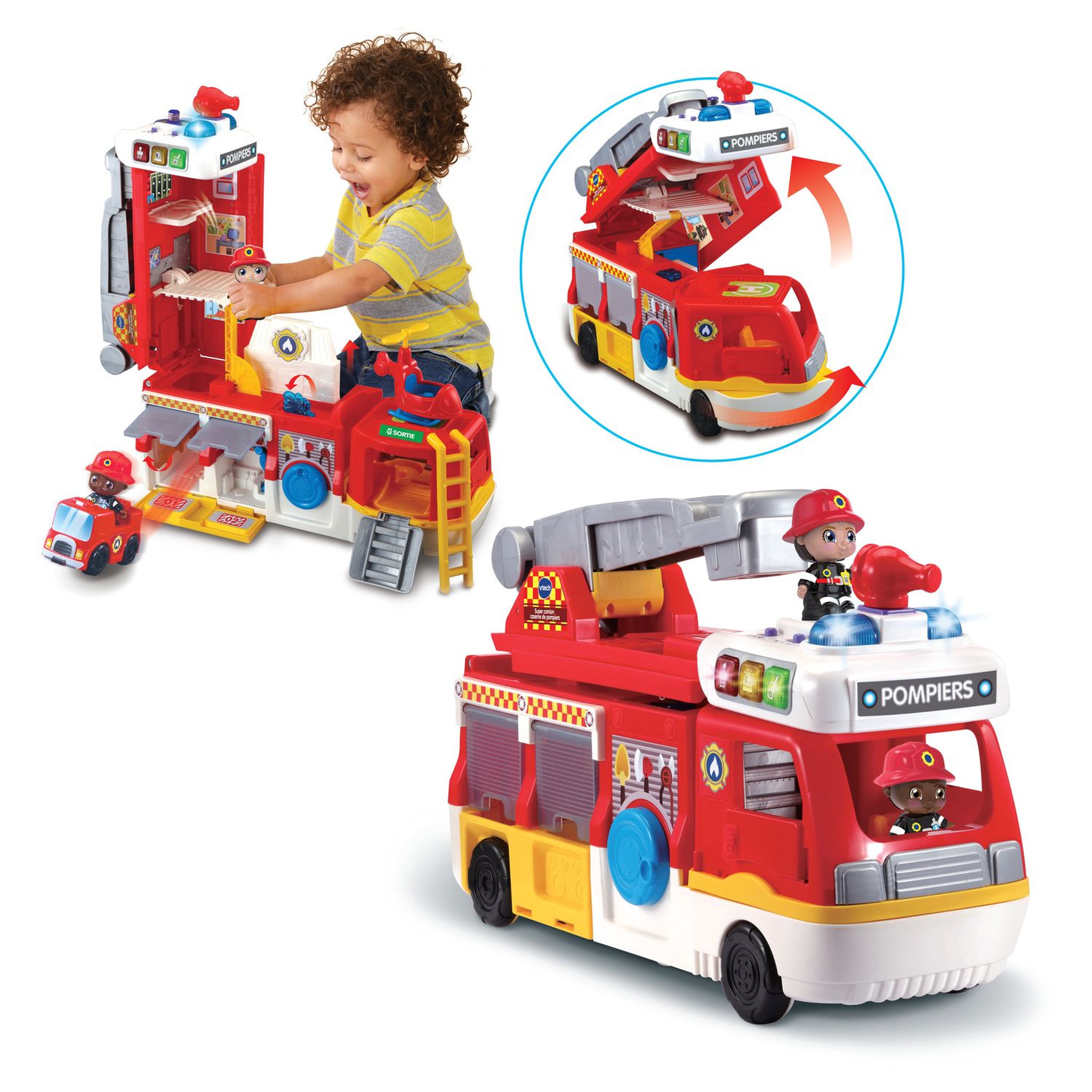 Voir la diapositive 3 : VTECH Tut Tut Copains - Super camion caserne de pompiers