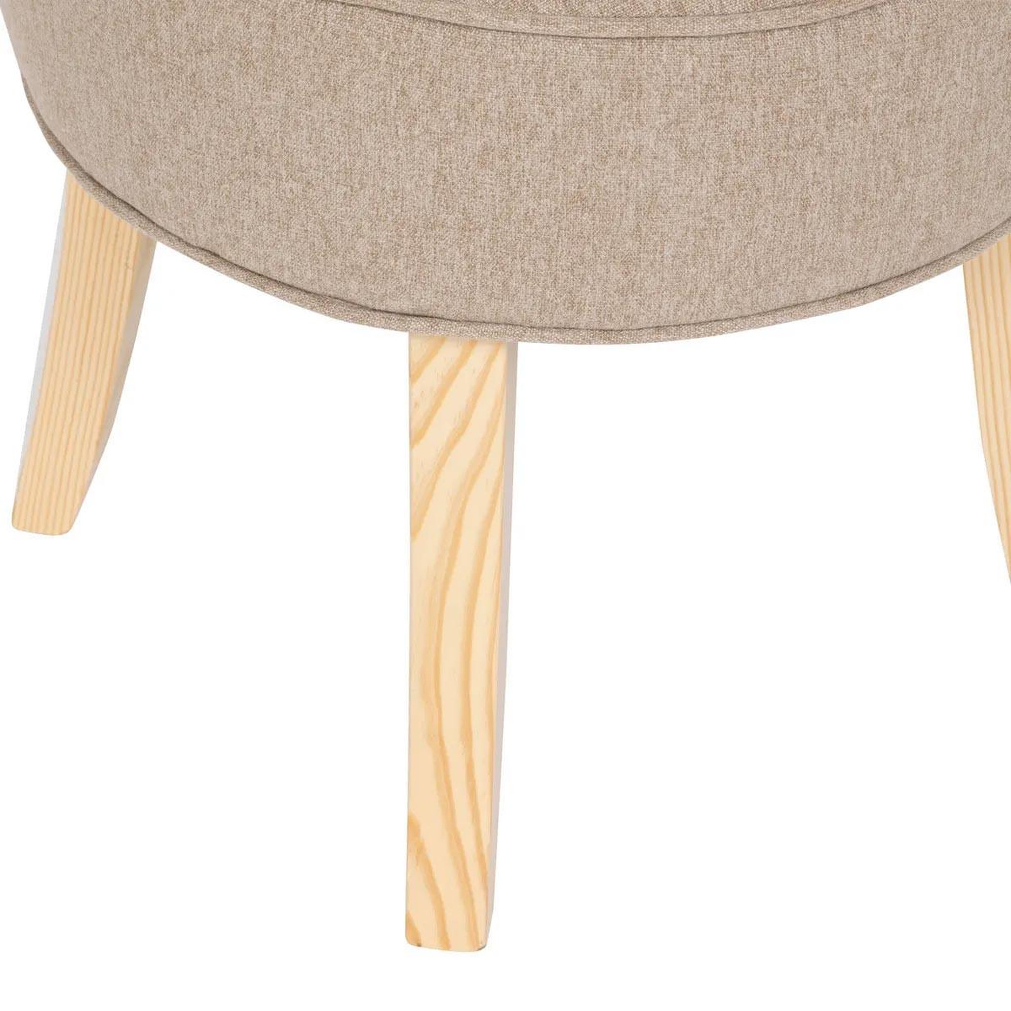 Voir la diapositive 3 : ATMOSPHERA Tabouret d'appoint en tissu  firmin  58cm beige
