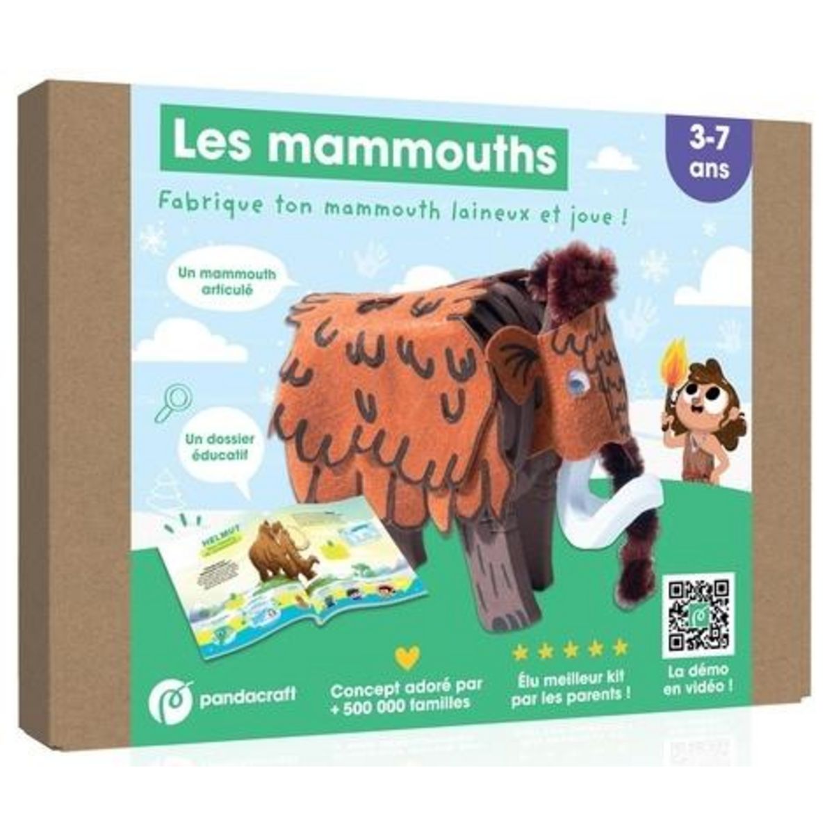 LES MAMMOUTHS. CREE TON MAMMOUTH LAINEUX ET JOUE !, Pandacraft