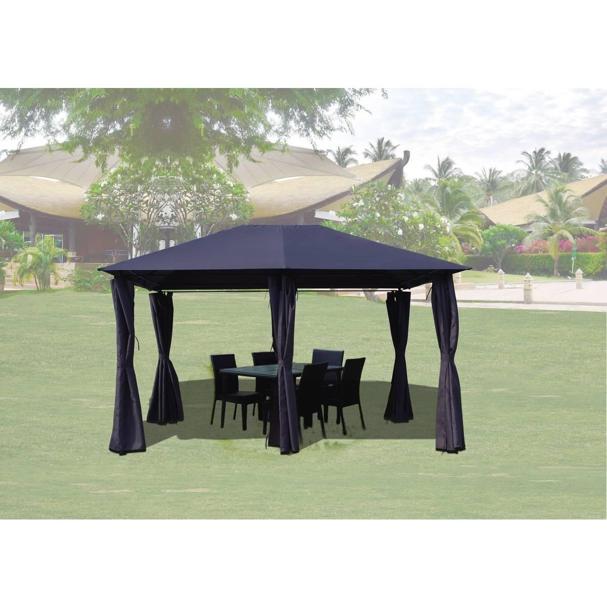 Habitat et Jardin Toile et Rideaux de remplacement pour tonnelle  Rosita  - 3 x 4 m - Gris